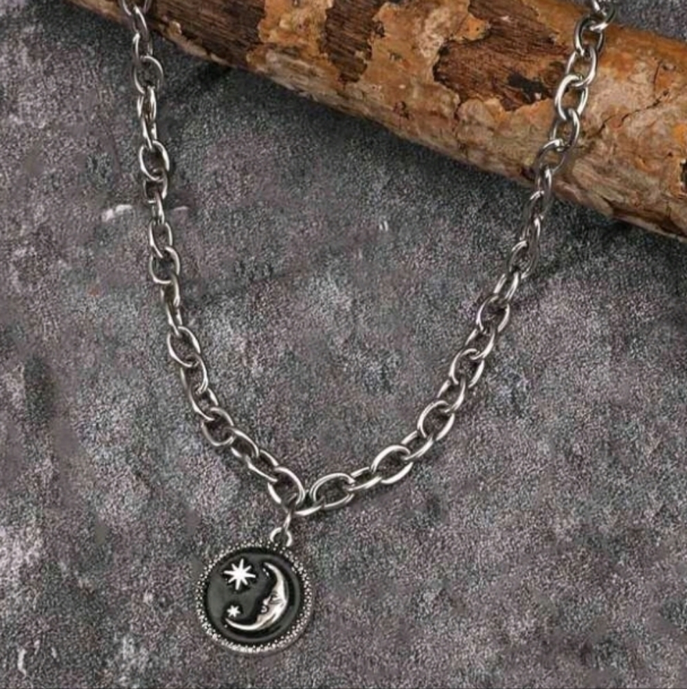 New! Magic Celestial Gothic Silver Plated Moon An… - image 3